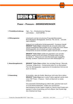 Brunox Turbo Clean Waffenreiniger Datenblatt